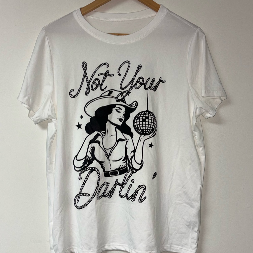 White Graphic Tee - Not Your Darlin'